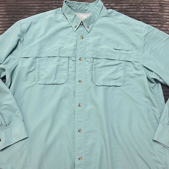 LL Bean Fishing Shirt Outdoor Vented Roll Sleeves Lightweight Men’s Size XXL - Picture 1 of 7